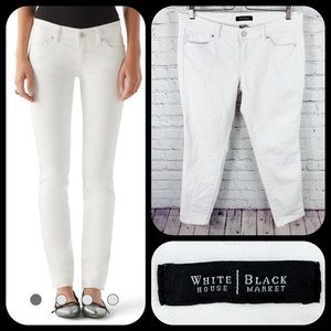 White House Black Market White Slim Ankle Jeans